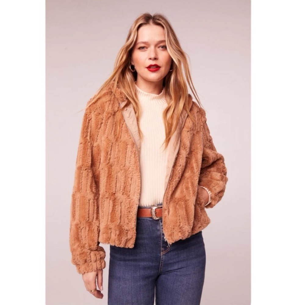 NWT Band of the free fur butterscotch jacket